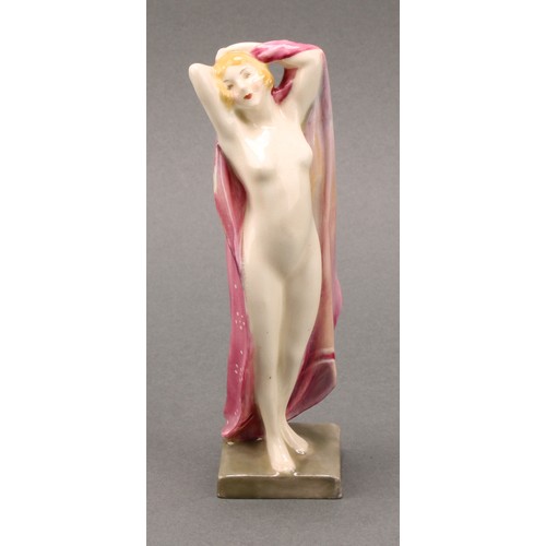 3102 - Royal Doulton figure of Susanna HN1233, painted by J.P, marks and initial to base, 17cm high