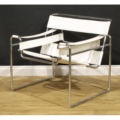 3409 - After the Bauhaus - a pair of De Stijl Revival Wassily Chairs or Model B3 chairs, after a design by ... 