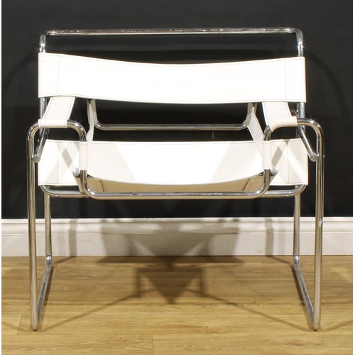 3409 - After the Bauhaus - a pair of De Stijl Revival Wassily Chairs or Model B3 chairs, after a design by ... 