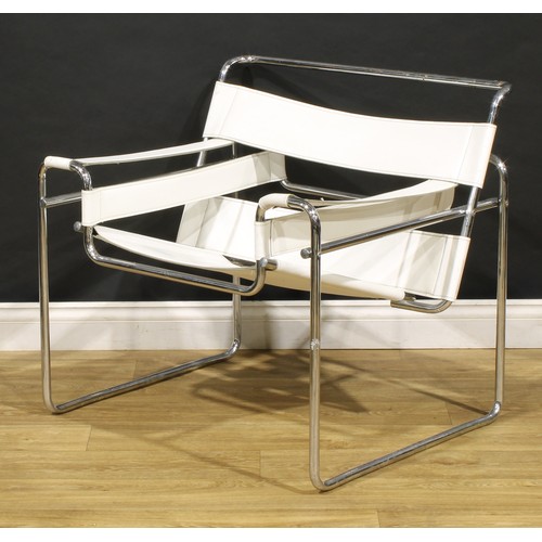 3409 - After the Bauhaus - a pair of De Stijl Revival Wassily Chairs or Model B3 chairs, after a design by ... 