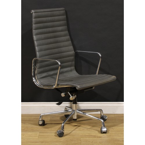 3301 - 20th Century Design - a pair of swivel office chairs, after a design by Charles & Ray Eames for Herm... 