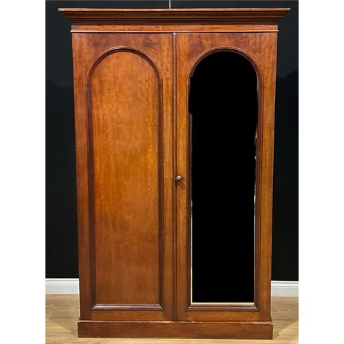 110 - A Victorian mahogany wardrobe, by John Manuel (1816-1880) & Son, Devonshire Cabinet Works, Sheffield... 