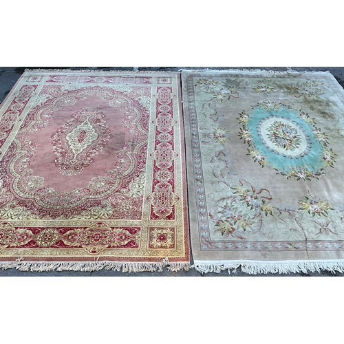 451 - A Prado Orient Keshan Super wool rug or carpet, 356cm x 273.5cm; a Chinese wool rug or carpet, 361cm... 