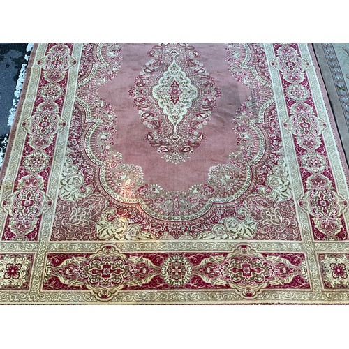 451 - A Prado Orient Keshan Super wool rug or carpet, 356cm x 273.5cm; a Chinese wool rug or carpet, 361cm... 