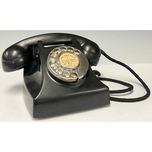 485 - A black bakelite telephone, TEL/17T/ATS