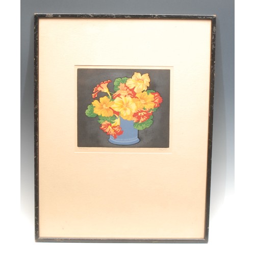 2336 - Thomas Todd Blaylock (1876-1929) 
Nasturtiums 
signed, titled, published Alfred Bell & Co. 1927, col... 