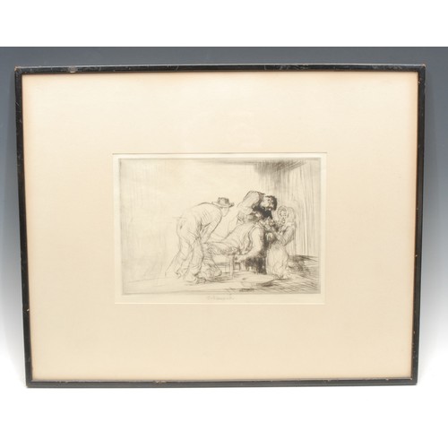 2043 - Edmund Blampied (1886-1966) 
The Farmer Dentist 
signed, etching, 19.5cm x 27.5cm