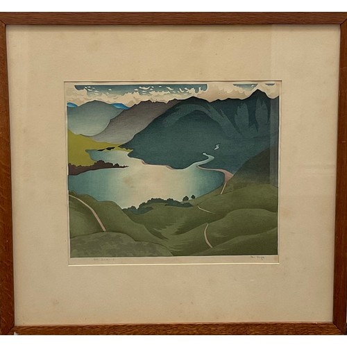 2157 - Ian Cheyne  (1895 - 1955), Loch Duich 19, colour woodcut, signed and titled in pencil, 29cm x 33cm