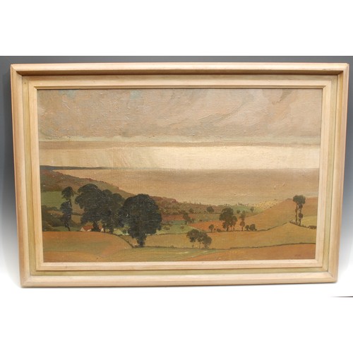 2058 - Edward Loxton Knight (1905-1993) 
Bristol Channel 
signed, oil on canvas, 47cm x 74cm