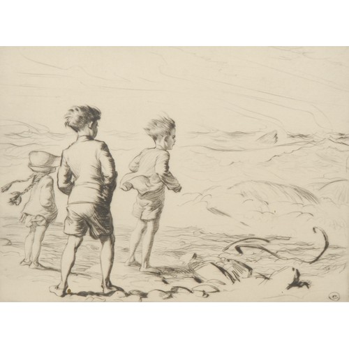 2168 - James Henry Dowd (1884-1956) 
Rough Sea 
signed, etching, 17cm x 22cm