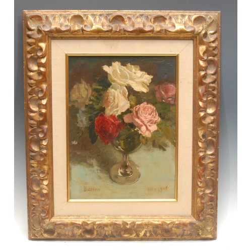 2020 - Bastion (French School, 20th century) 
Still Life with Flowers in a Vase 
signed, dated juin 1906, o... 