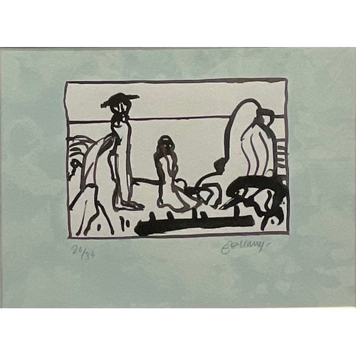 2175 - John Bellamy (1932 - 2013), Figures in Light Landscape, screen print, signed in pencil, numbered 26/... 