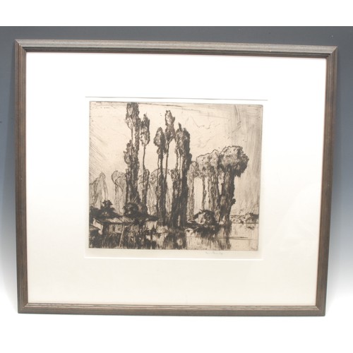 2107 - Frank Brangwyn RA (1867-1956) 
Landscape with Trees 
signed, lithograph, 33cm x 37cm