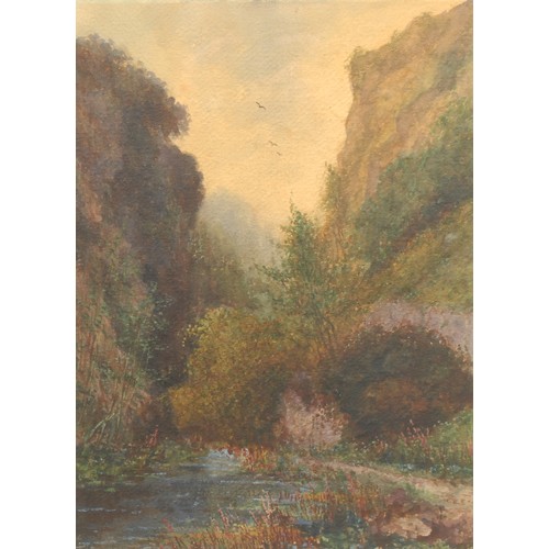 2085 - English School (early 20th century)
Wolfscote Dale, River Dove  
watercolour, 36.5cm x 26.5cm