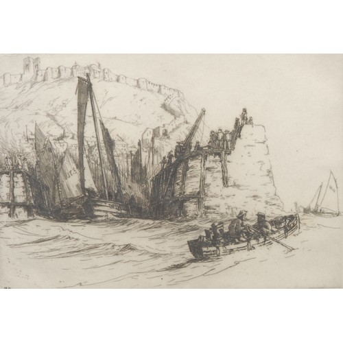 2268 - Nelson Dawson (1859-1941) 
Fishing Boats 
signed, no. 39, etching, 19.5cm x 27cm