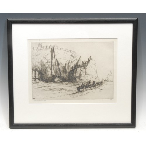 2268 - Nelson Dawson (1859-1941) 
Fishing Boats 
signed, no. 39, etching, 19.5cm x 27cm