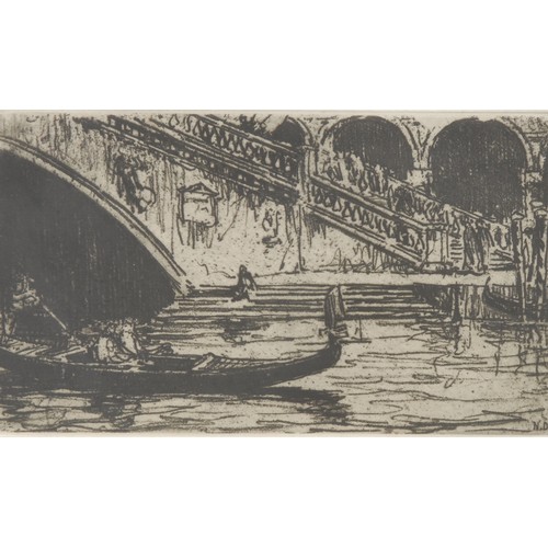 2269 - Nelson Dawson (1859-1941) 
In A Gondola 
signed, titled, etching, 14.5cm x 22.5cm