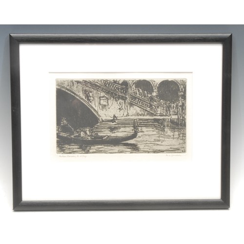 2269 - Nelson Dawson (1859-1941) 
In A Gondola 
signed, titled, etching, 14.5cm x 22.5cm