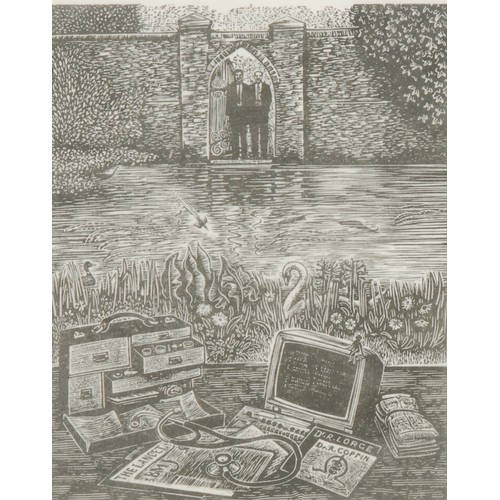 2153 - Hilary Paynter (b. 1943-) 
Overton Surgery 
signed, titled, dated 1989, 2/30, wood engraving, 14cm x... 