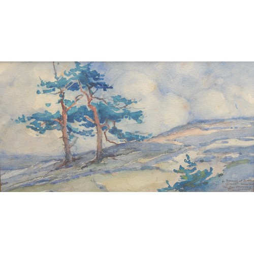 2172 - Jean Sinnard (English School, 20th century) 
Hillside with Trees 
signed, watercolour, 22cm x 41cm