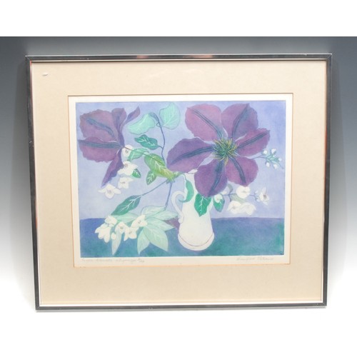 2359 - Winifred Pickard (1908 - 1996), Clematis and Syringia, colour etching, signed in pencil, titled and ... 