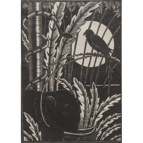 2148 - Henry Edward Bates (fl. 1926-1939) 
Jungle 
signed, titled, 50/37 [sic], wood engraving, 19.5cm x 14... 