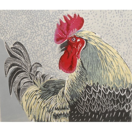 2142 - Helen Burpee Née Hill (English School, contemporary) 
My Hen's Husband 
signed, dated 2011, linocut,... 