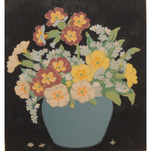 2207 - John Hall Thorpe (1874-1947) 
Polyanthus 
signed, colour woodcut, 19cm x 17cm