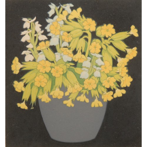 2203 - John Hall Thorpe (1874-1947) 
Cowslips 
signed, colour woodcut, 19cm x 16cm