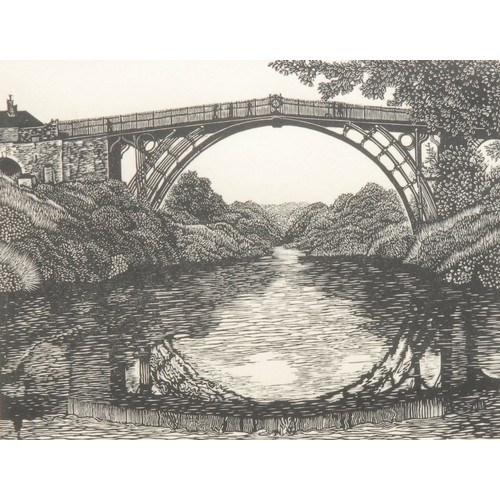 2152 - Hilary Paynter (b. 1943-) 
Iron Bridge 
signed, titled, 51/100, wood engraving, 14.5cm x 17.5cm