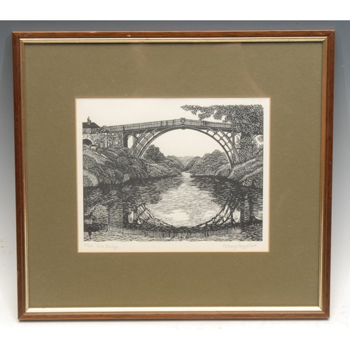 2152 - Hilary Paynter (b. 1943-) 
Iron Bridge 
signed, titled, 51/100, wood engraving, 14.5cm x 17.5cm