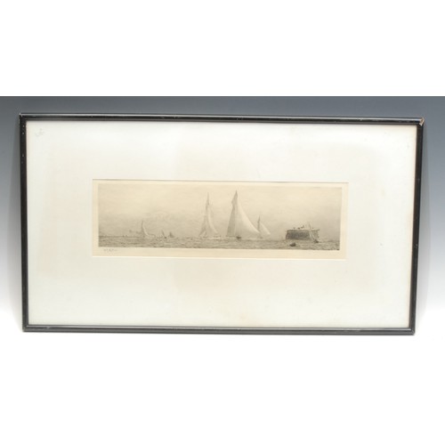 2347 - William Lionel Wyllie RA (1851-1931) 
Fishing Fleet 
signed, etching, 10.5cm x 35cm