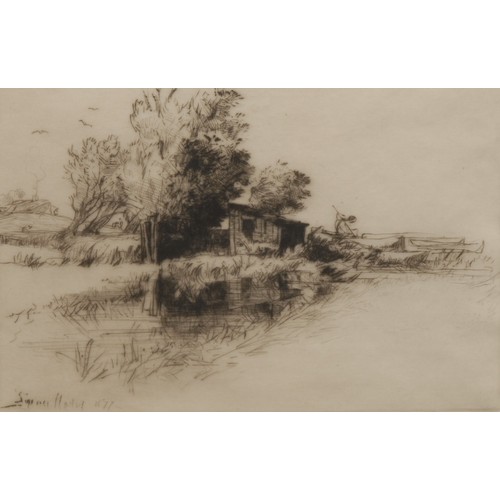 2319 - Sir Francis Seymour Haden (1818-1910) 
The Little Boat House 
signed, dated 1899, drypoint etching, ... 