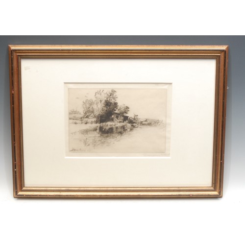 2319 - Sir Francis Seymour Haden (1818-1910) 
The Little Boat House 
signed, dated 1899, drypoint etching, ... 