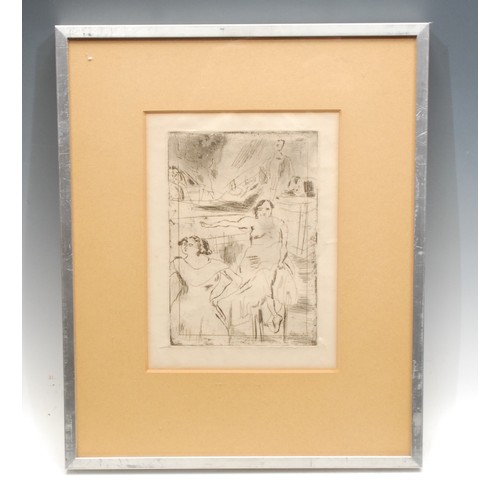 2223 - Jules Pascin (1885 - 1930), after, Female Figures,    
etching, 19cm x 14cm