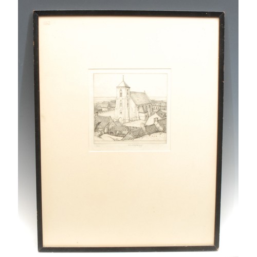 2302 - Robert Sargent Austin (1895 - 1973), Zoutelande,  
etching, signed in pencil, numbered 67/75, 15cm x... 