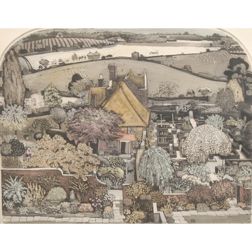 2125 - Graham Clarke (b. 1941-)
Vita's White Garden 
signed, titled, 326/350, colour etching, 30cm x 38cm