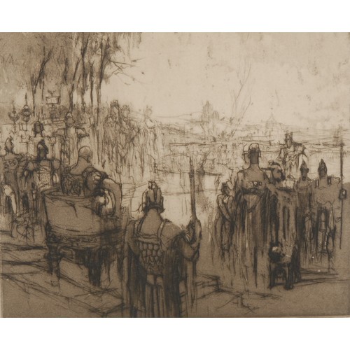 2354 - William Walcot (1874 - 1943), The Trial of David III of Wales. etching, signed in pencil, 23.5cm x 2... 