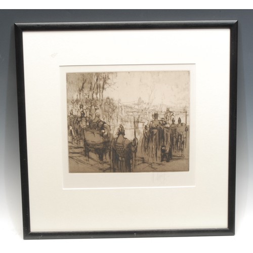 2354 - William Walcot (1874 - 1943), The Trial of David III of Wales. etching, signed in pencil, 23.5cm x 2... 