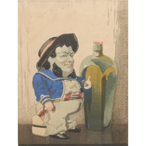 2017 - Arthur Rigden Read (1879 - 1955), Yo-Ho-Ho and a Bottle of Rum, colour woodcut, signed in pencil, nu... 