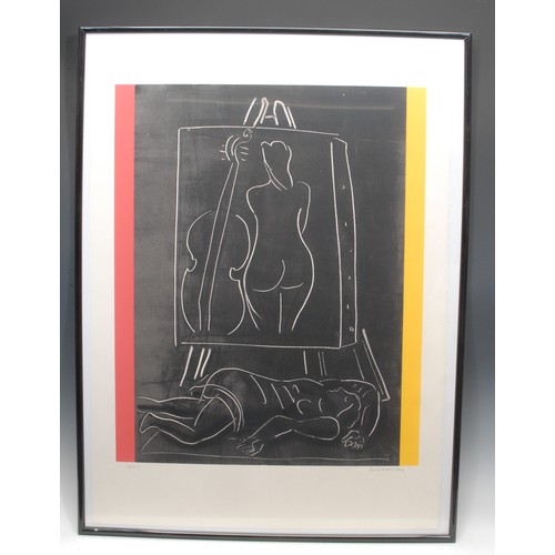 2321 - Sonia Lawson (1934-2023) 
Nudes with Cello 
signed, 9SL 1, screen print, 78cm x 59cm