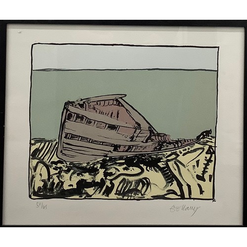 2176 - John Bellany  (Scottish 1942 - 2013), The Helmscale Wreck, screen print, signed in pencil, 50/65, 49... 