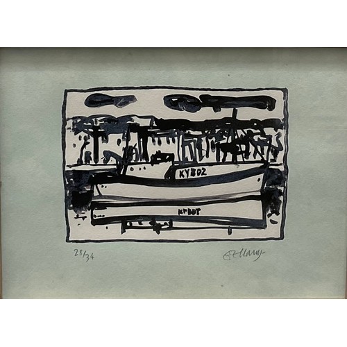 2178 - John Bellany (Scottish 1942 - 2013), Boat KY802,   
screen print, signed in pencil, numbered 28/34, ... 