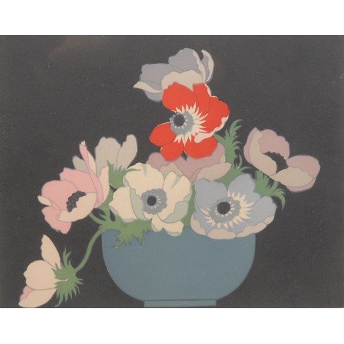 2200 - John Hall Thorpe (1874-1947) 
Anemones 
signed, titled, colour woodcut, 25cm x 30cm