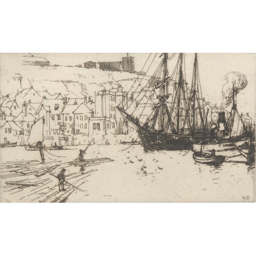 2267 - Nelson Dawson (1859 - 1941), The Harbour,   
etching, signed in pencil, no.44, 20cm x 28.5cm