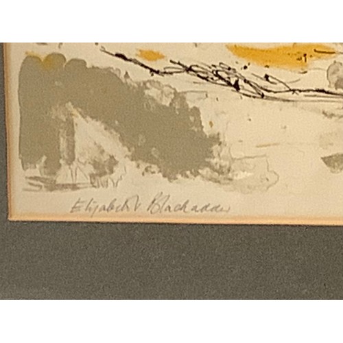 2034 - Dame Elizabeth Blackadder (1931 - 2021), Fifeshire Farm, lithograph, signed in pencil, 49cm x 67cm