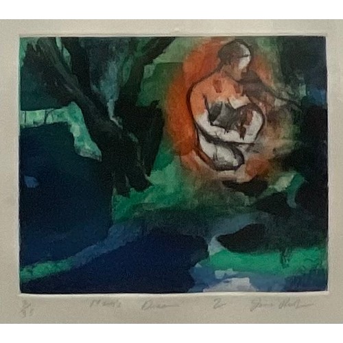 2227 - June Redfern (Bn.1951), Mary's Dream 2, screen print, signed and inscribed in pencil, 3/35, 21cm x 2... 