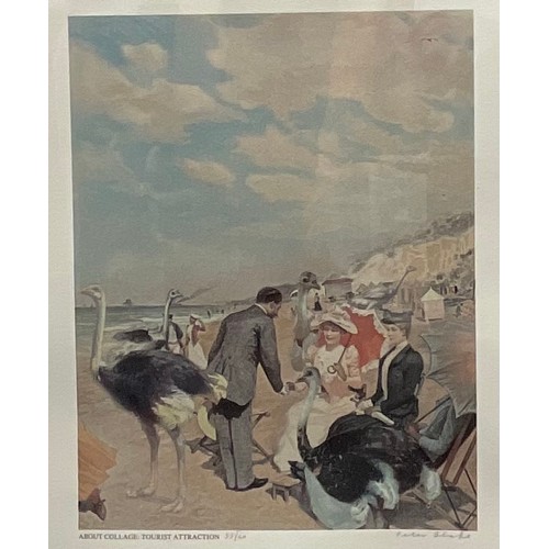 2284 - Peter Blake (Bn.1932), About Collage: Ostrich Beach (Tourist Attraction), screen print, signed in pe... 