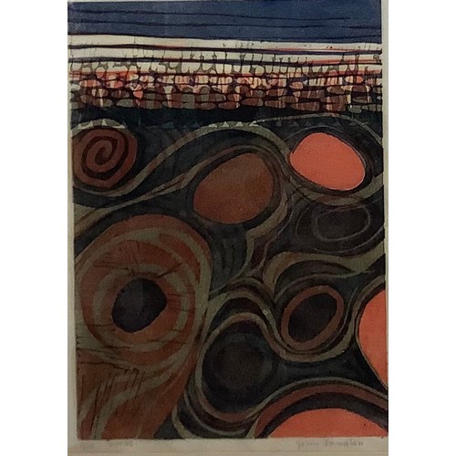 2209 - John Langton (Bn.1932), Abstract, colour print, signed in pencil, dated Nov.65, numbered  1/25, 37cm... 