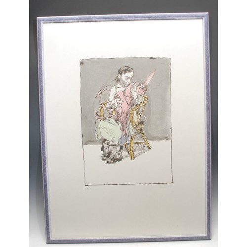 2283 - Paula Rego (1935-2022) 
Girl with Bird 
signed, lithograph, 74cm x 54cm